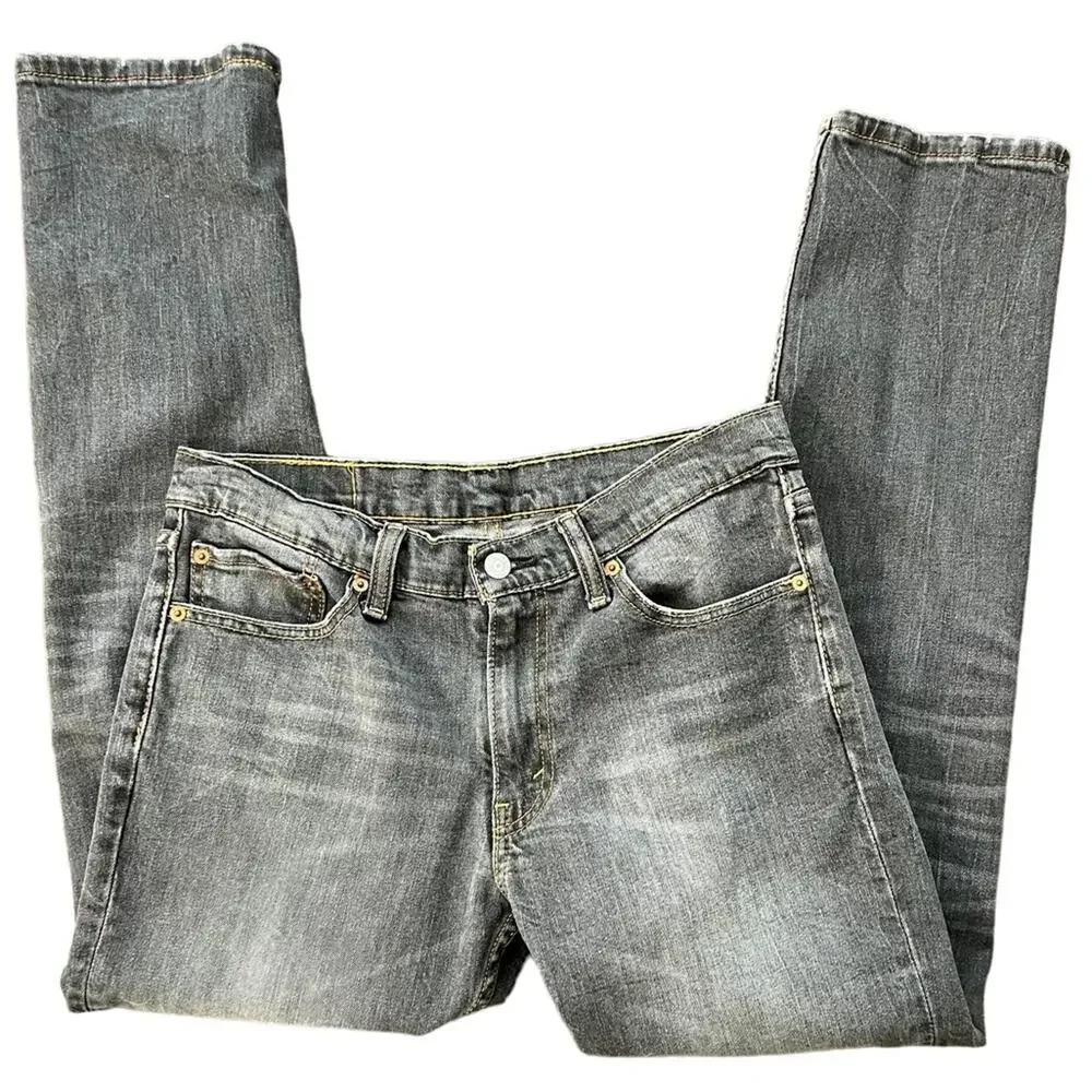 Levi’s 511 Black Charcoal Distressed Slim Fit Jean size W30 x L33